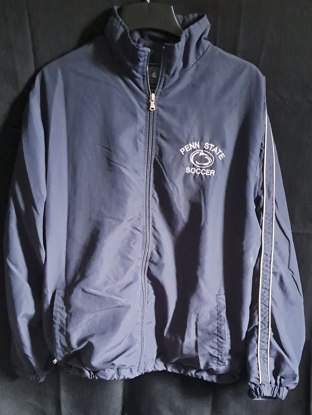 Charles River Apparel Navy Penn Stare Windbreaker with White Trim